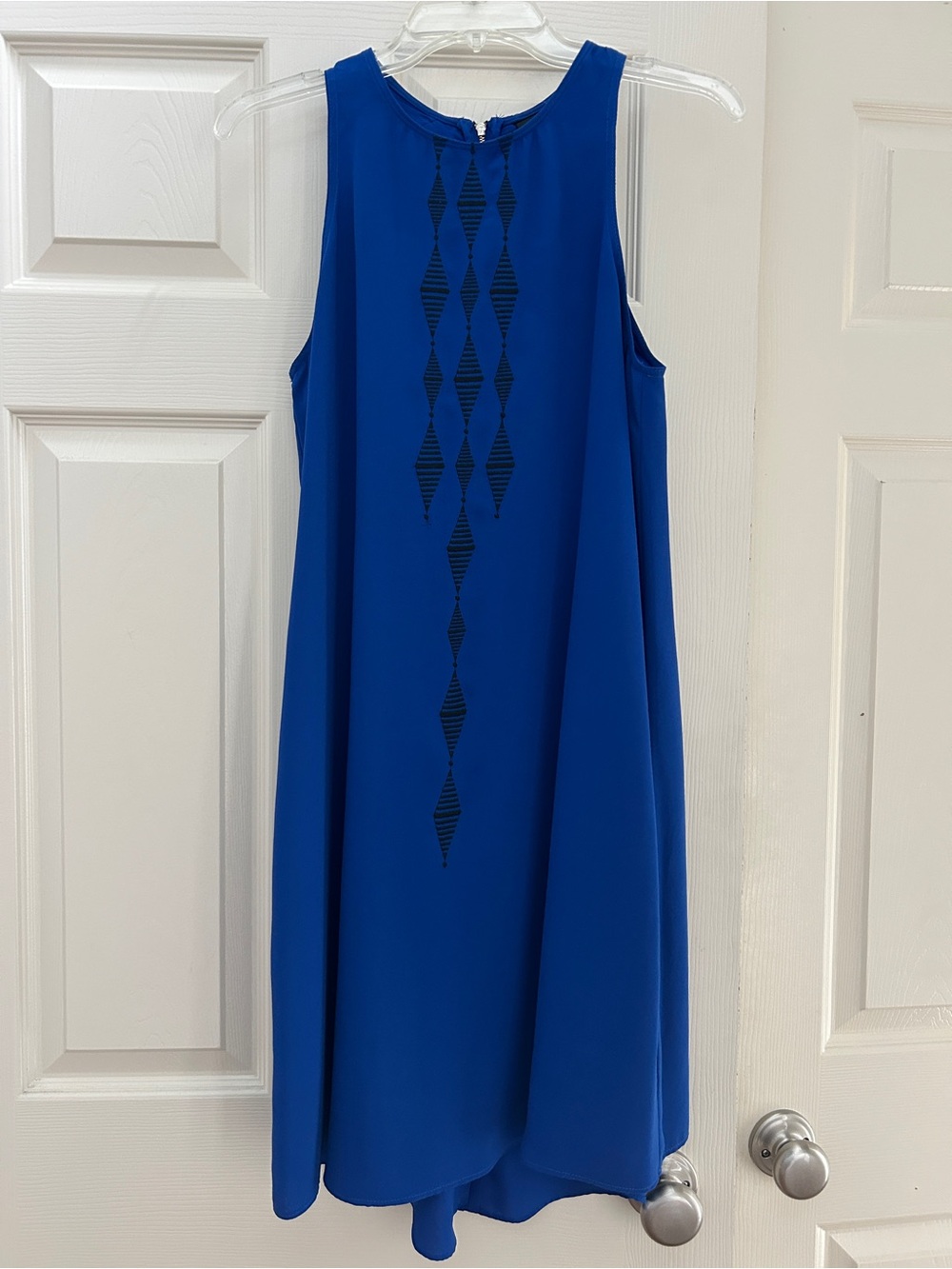 Apt. 9 Sleeveless Cobalt Blue High-Low Shift Dress with Geometric Front